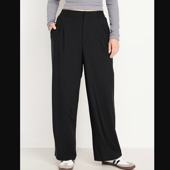 High-Waisted Medium SleekTech Trouser Pants Office Work Travel - Picture 1 of 9